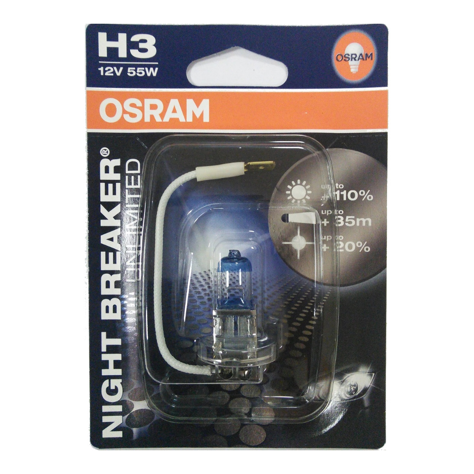 

Лампа H3 OSRAM 64151NBU-01B 55W 12V PK22S, NIGHT BREAKER UNLIMITED, (блистер)