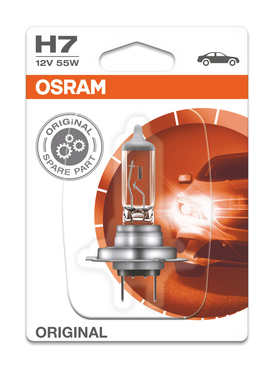 

Лампа H7 OSRAM 64210-01B 55W 12V PX26d,ORIGINAL LINE (блистер)