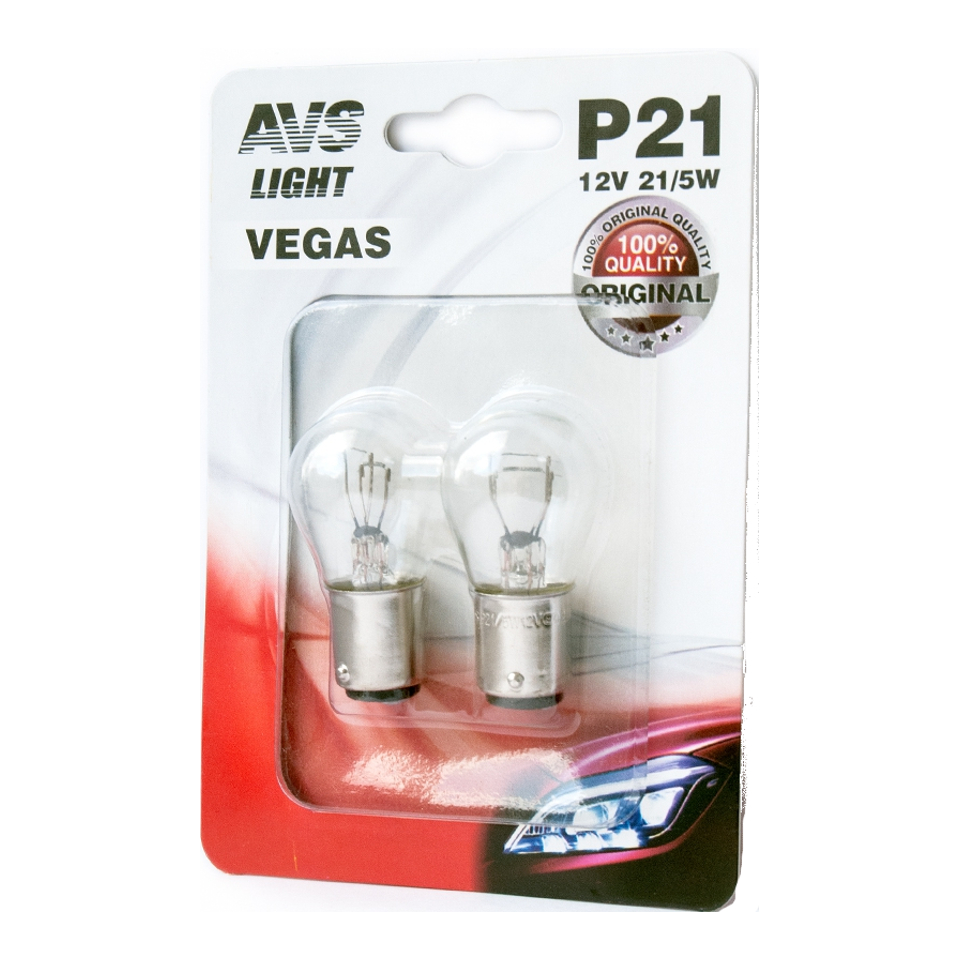 

AVS Лампа Vegas в блистере 12V. P21/5W(BAY15D) 2 шт. (A78474S)