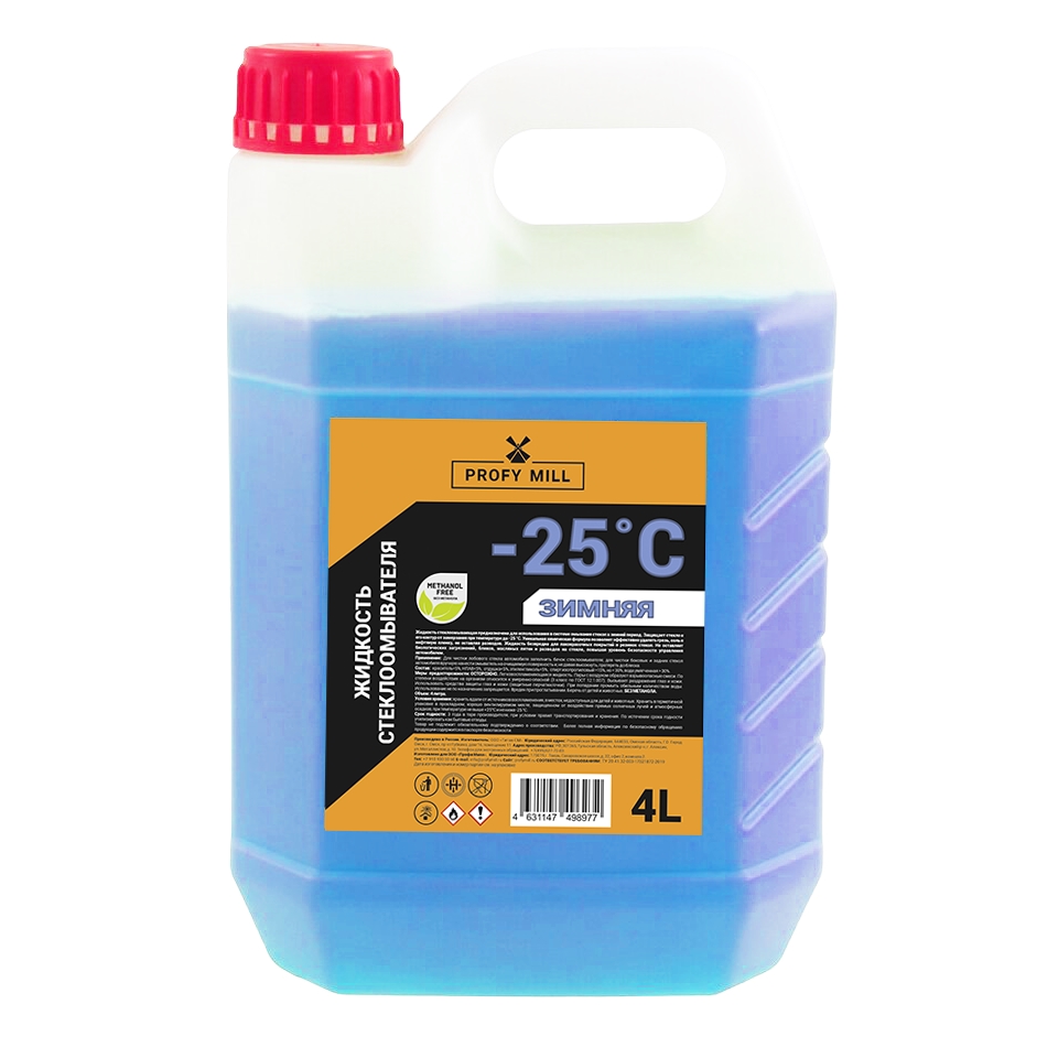 PROFY MILL жидкость стеклоомывателя зимняя -25С (ПНД)  4л