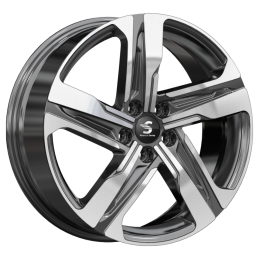 7.5x19 5*114.3 ET49 Dia67.1  Diamond black Gris