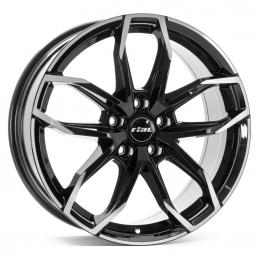 Rial Lucca 6.5x17 PCD4x100 ET49 DIA 54.1  Diamond Black Front Polished