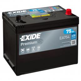 EXIDE  Premium  75Ah  630 En (обр)  EA754 260х175х225