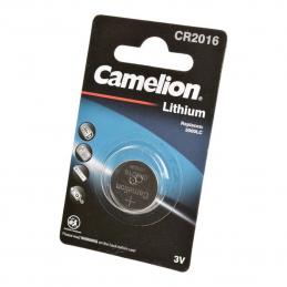 Батарейка Camelion Lithium CR2016-BP1 3В литиевая дисковая специальная 1шт (7516)