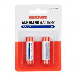 Батарейка REXANT AA/LR6 1,5 V алкалиновая 2шт. блистер (301050)