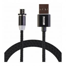 Кабель WIIIX microUSB 1м CBM980-UMU-10B магнитный черный