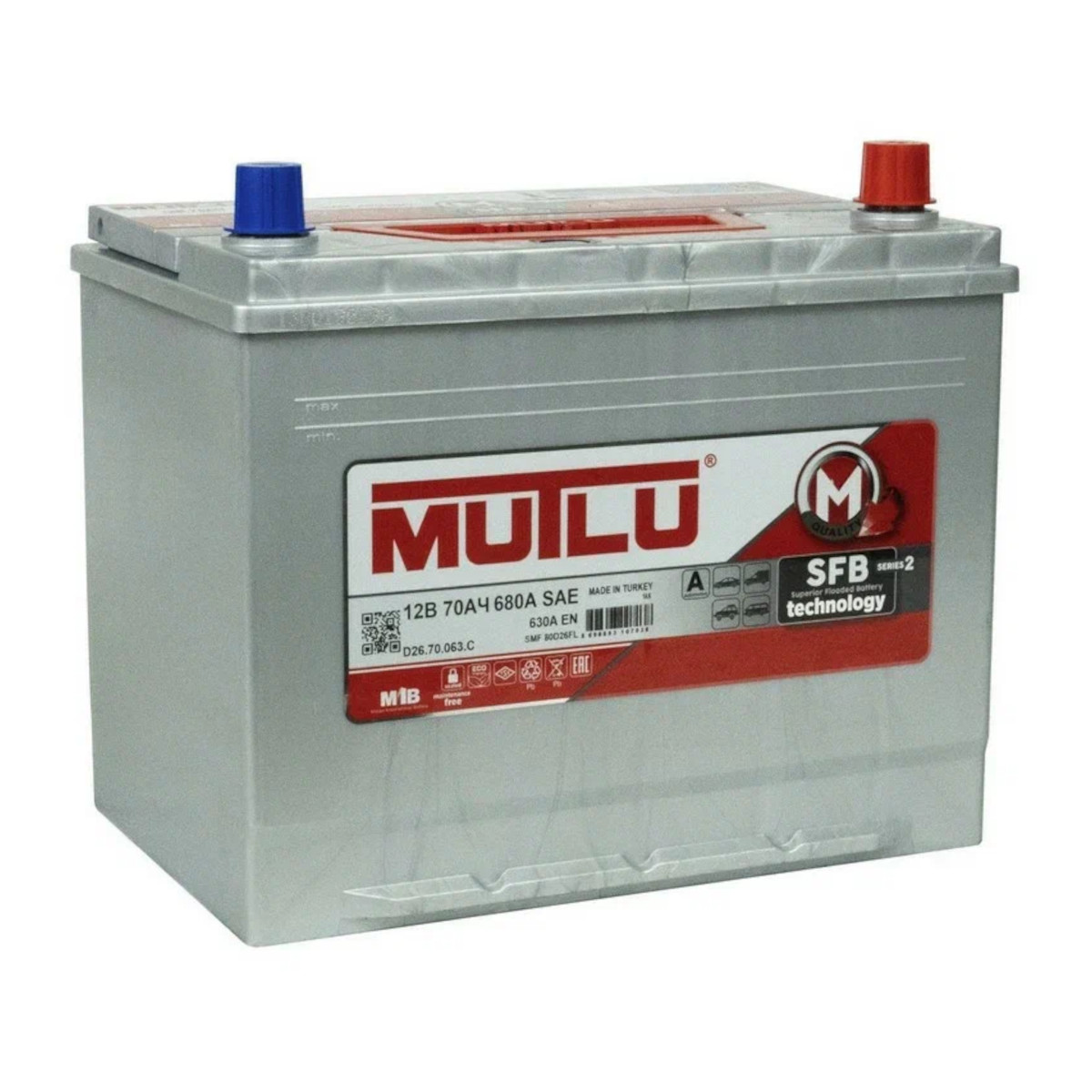 MUTLU  SFB M2  70Ah  630 En (обр)  [D26.70.063.С]  80D26FL 260х175х225