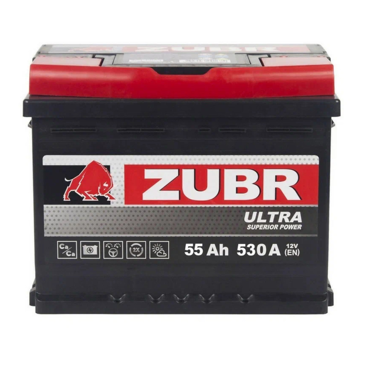 ZUBR  Ultra  55Ah  530 En (пр)  ZU551 242х175х190