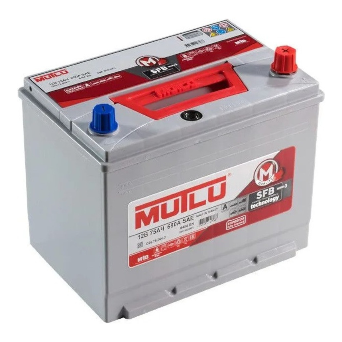 MUTLU  SFB M2  75Ah  640 En (пр)  [D26.75.064D]  90D26FR 260х175х225  (товар по акции)