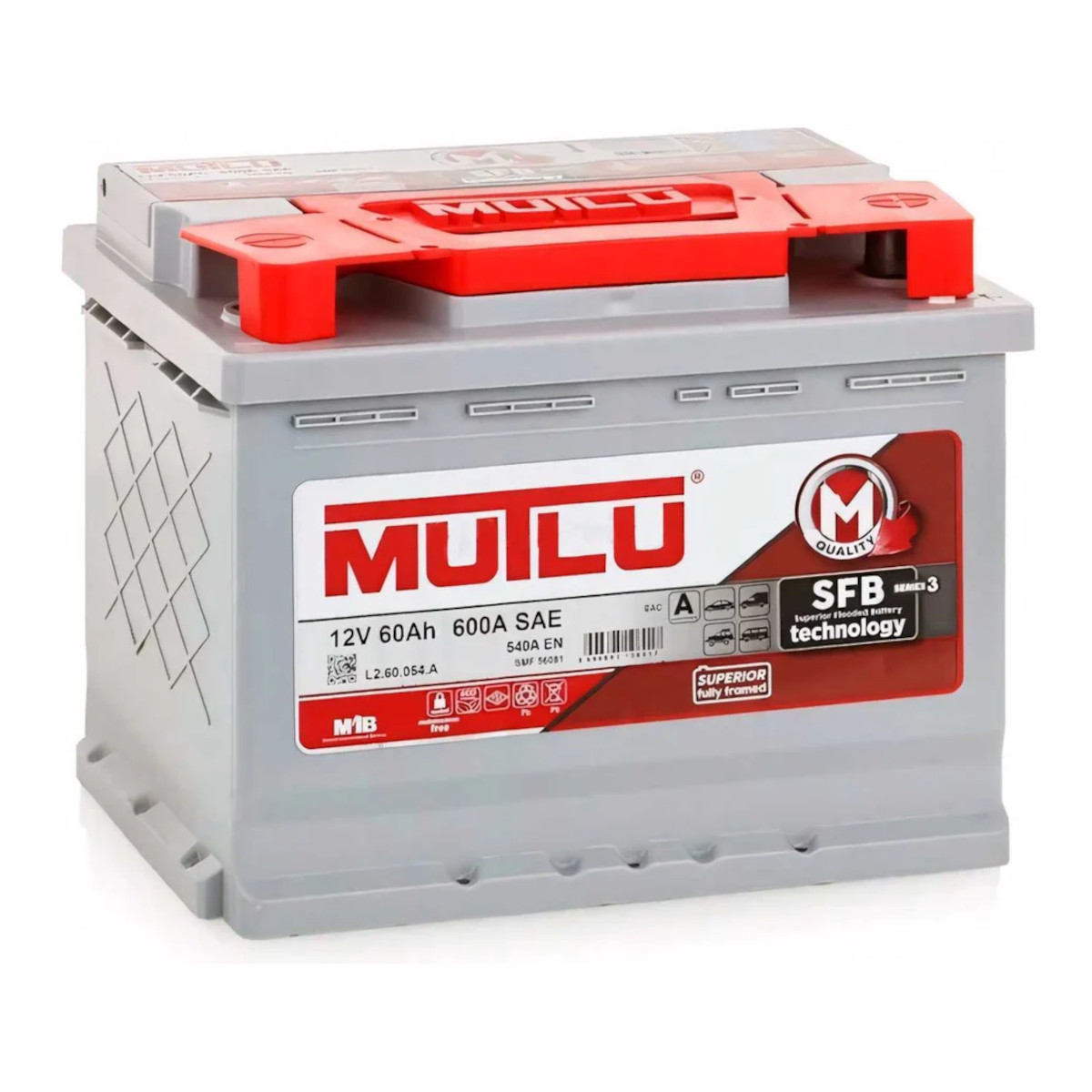 MUTLU  SFB M3  60Ah  540 En (обр)  LB2.60.054.A 242х175х175  (товар по акции)