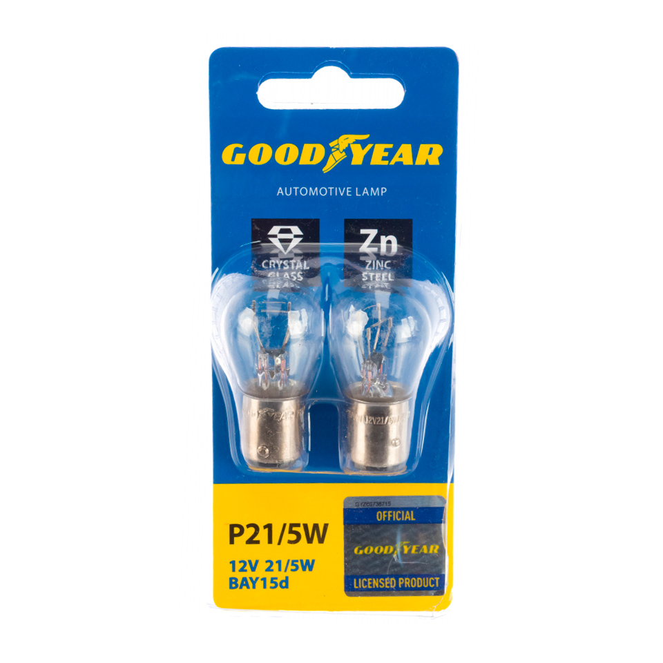 Лампа Goodyear P21/5W 12V 21/5W BAY15d (блистер) (к-т 2шт.) GY012216